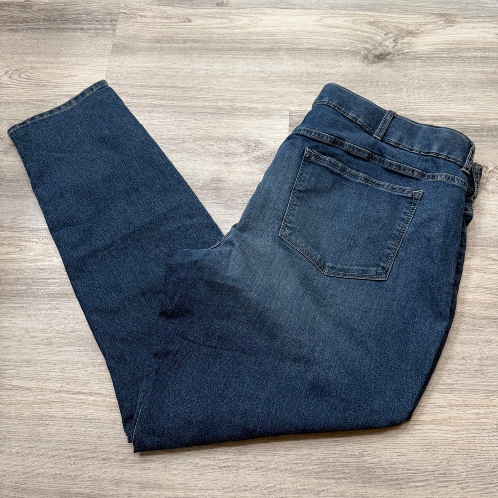 Lee Cannon Blue Denim Pull On Leggings Womens XXL Dark Wash 101BZSP23 New